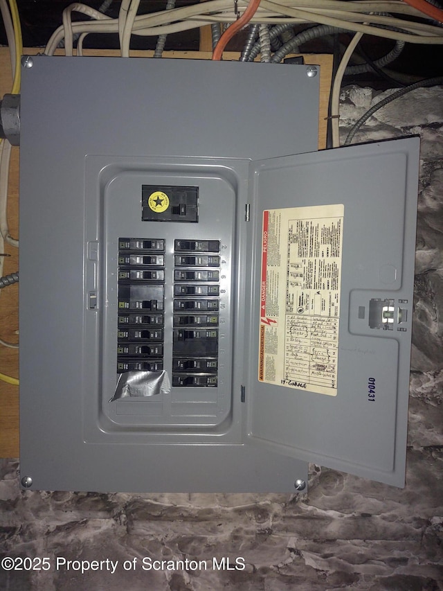 utility room with electric panel