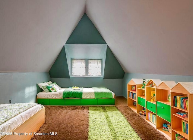 446 Lake Rd, Nicholson, PA 18446 - carpeted bedroom featuring lofted ceiling