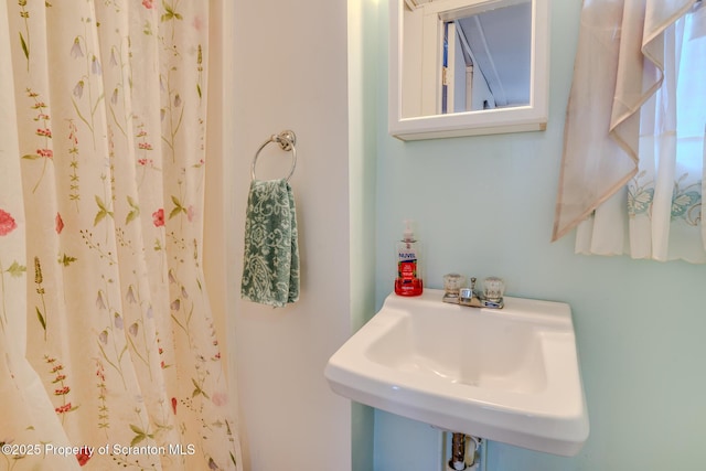 446 Lake Rd, Nicholson, PA 18446 - full bathroom with curtained shower and a sink