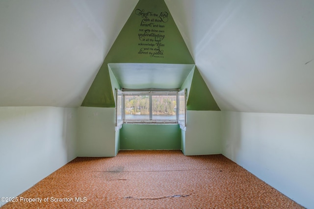 446 Lake Rd, Nicholson, PA 18446 - additional living space featuring carpet floors and lofted ceiling