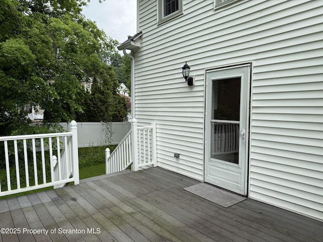 308 Marion St, Clarks Summit, PA 18411 - view of wooden deck