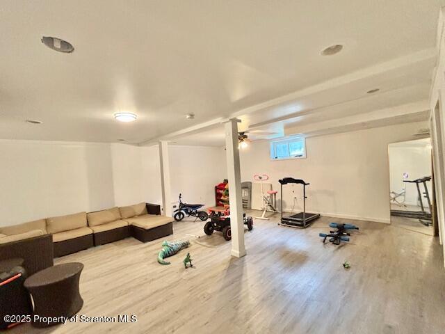 286 Meridian Ave, Scranton, PA 18504 - exercise room with wood finished floors