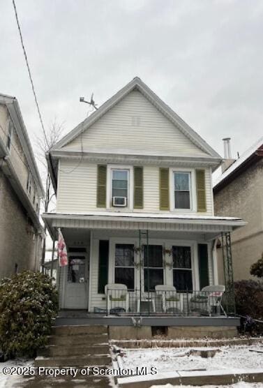 view of front of house with covered porch