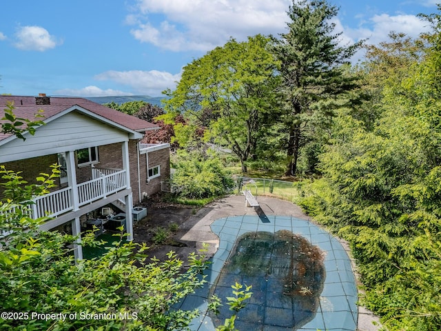 100 Marjorie Dr, Scranton, PA 18505 - view of yard featuring a patio area and an outdoor pool