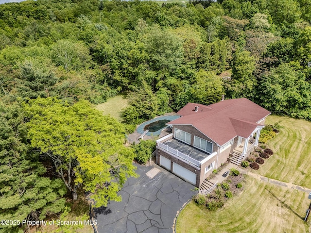 100 Marjorie Dr, Scranton, PA 18505 - aerial view of property and surrounding area with a forest