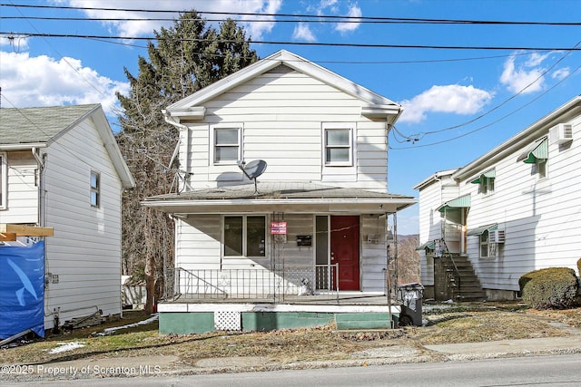 view of front property with a porch