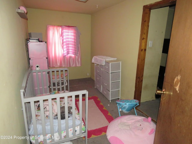 bedroom with a nursery area