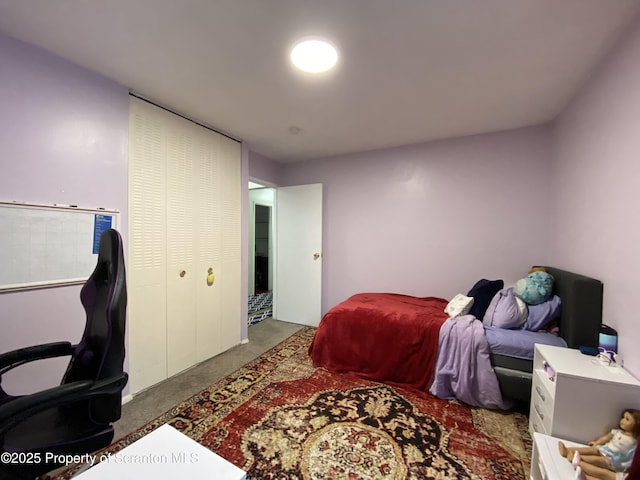 bedroom with carpet floors