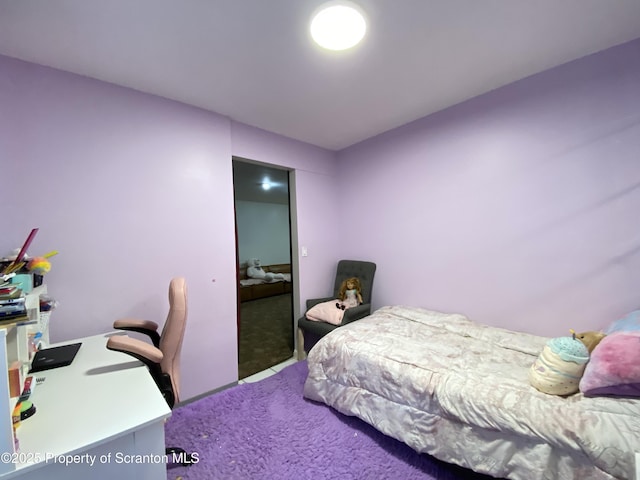 view of carpeted bedroom