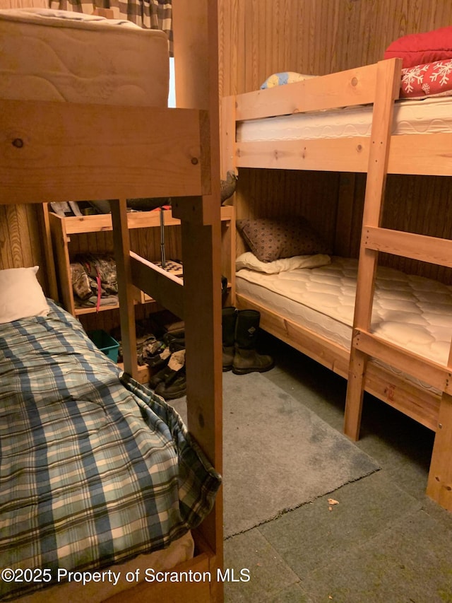 2385 Blewett Rd, Union Dale, PA 18470 - bedroom with wood walls