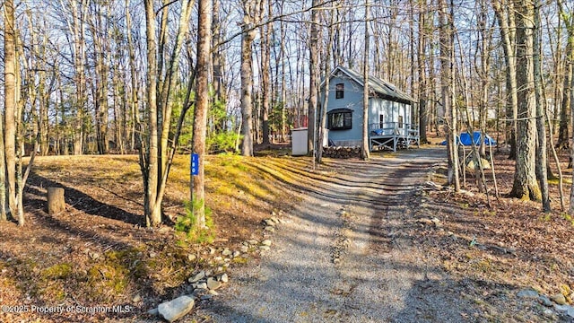 180 E Shore Dr, Dingmans Ferry, PA 18328 - view of street featuring driveway