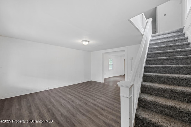 121 Throop St, Scranton, PA 18508 - staircase featuring wood finished floors and baseboards