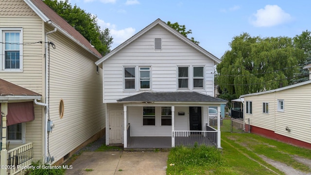 121 Throop St, Scranton, PA 18508 - view of front of property featuring a porch and a shingled roof