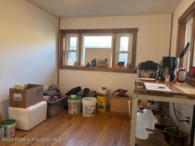 misc room featuring wood-type flooring