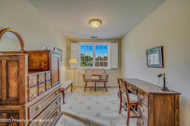129 Wyndham Rd, South Abington Twp, PA 18411 - home office featuring light colored carpet and baseboards