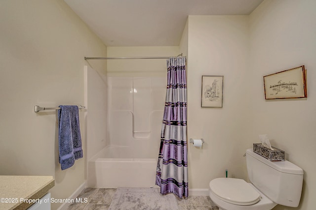 129 Wyndham Rd, South Abington Twp, PA 18411 - bathroom featuring vanity, shower / tub combo with curtain, and tile patterned flooring