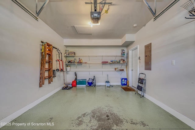 129 Wyndham Rd, South Abington Twp, PA 18411 - garage featuring electric panel and a garage door opener