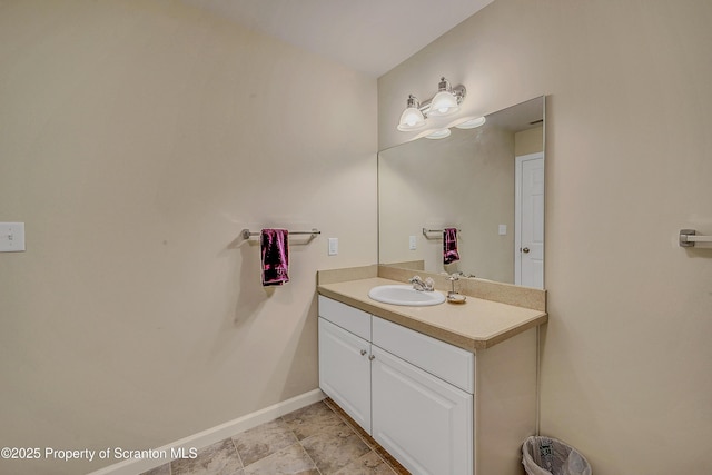 129 Wyndham Rd, South Abington Twp, PA 18411 - bathroom with vanity and baseboards