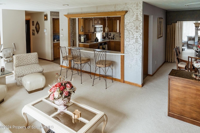 view of carpeted living room