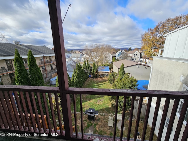 825 Prescott Ave, Scranton, PA 18510 - balcony with a residential view and a grill