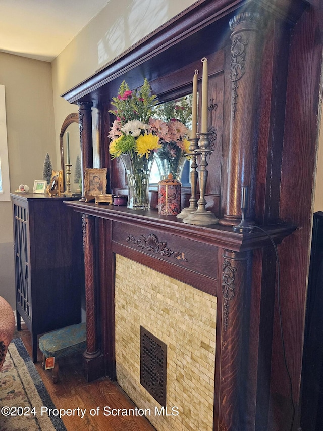 interior details featuring wood-type flooring