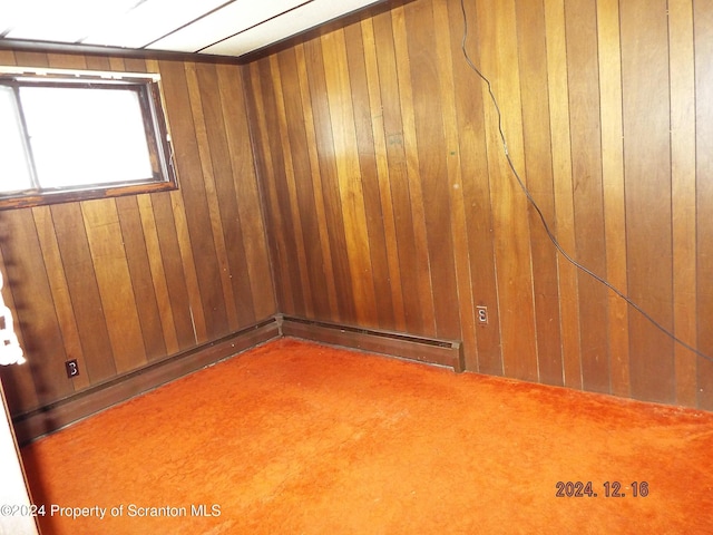75 Hamlin Hwy, Moscow, PA 18444 - carpeted spare room featuring wood walls