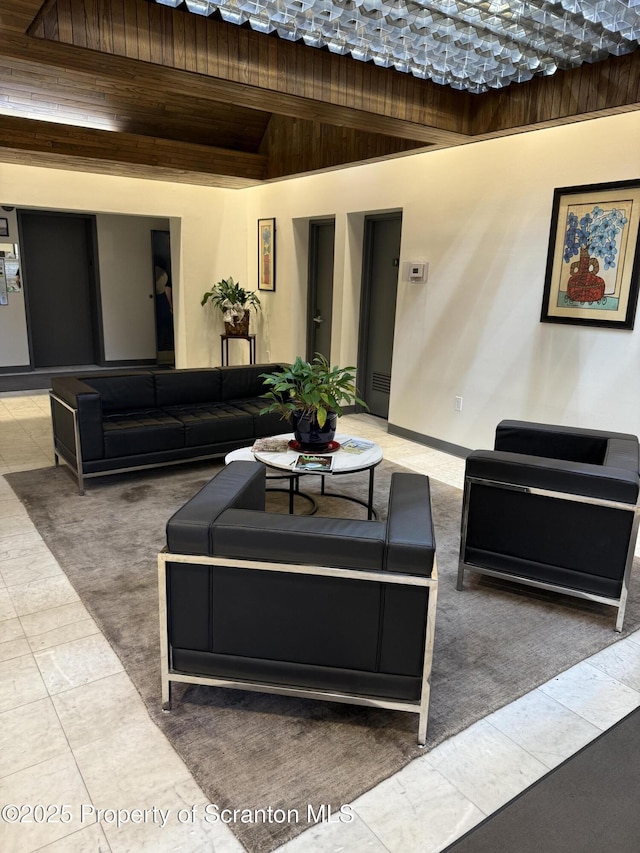 550 Clay Ave Unit 8C, Scranton, PA 18510 - building lobby with wood ceiling