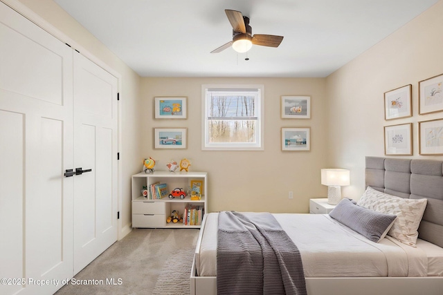 828 Lake Henry Rd, Lake Ariel, PA 18436 - carpeted bedroom with ceiling fan