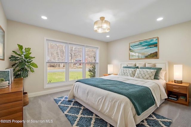 828 Lake Henry Rd, Lake Ariel, PA 18436 - bedroom with baseboards, carpet flooring, and recessed lighting
