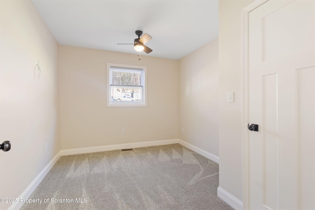 828 Lake Henry Rd, Lake Ariel, PA 18436 - carpeted empty room featuring ceiling fan and baseboards