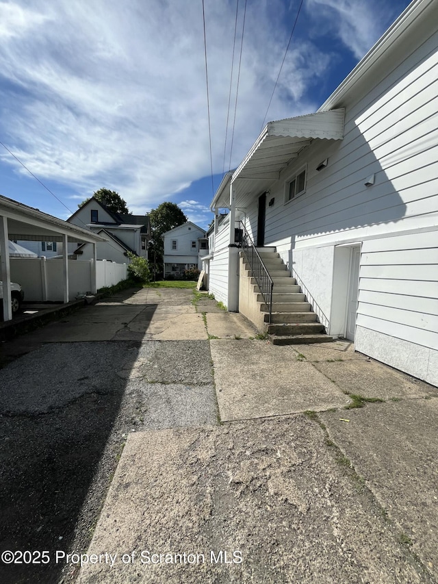 717719 Cedar Ave, Scranton, PA 18505 - view of side of property featuring stairway and driveway