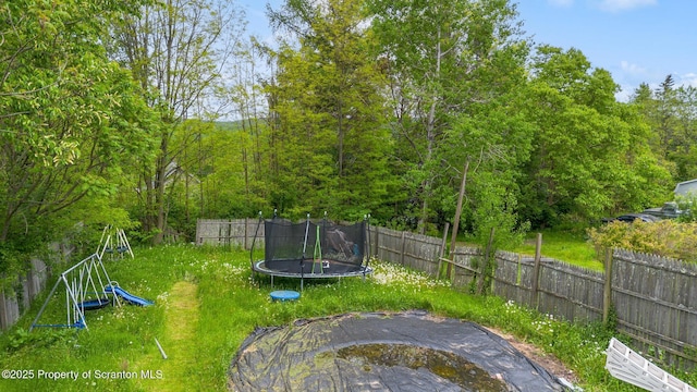 424 Hudson St, Forest City, PA 18421 - view of yard featuring a trampoline