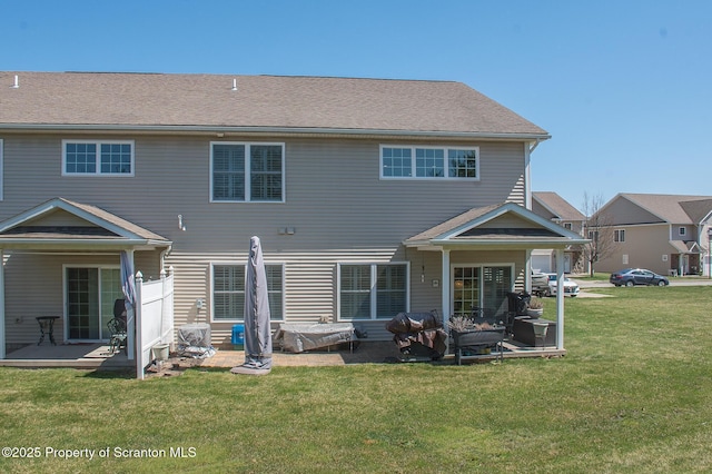 224 Shadow Wood Cir, Archbald, PA 18403 - back of house featuring a patio area and a lawn