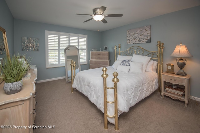 224 Shadow Wood Cir, Archbald, PA 18403 - carpeted bedroom with baseboards and ceiling fan