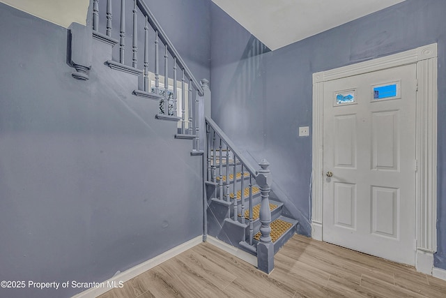 336 Grand Ave, Clarks Summit, PA 18411 - entrance foyer with wood finished floors and stairway