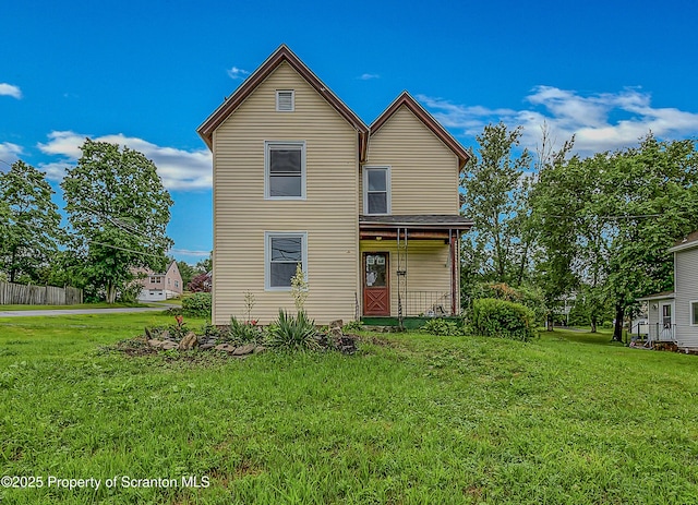 336 Grand Ave, Clarks Summit, PA 18411 - rear view of property with a yard