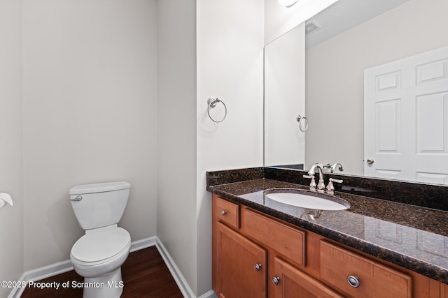 2103 Robinson Close, Moosic, PA 18507 - half bath featuring vanity and wood finished floors