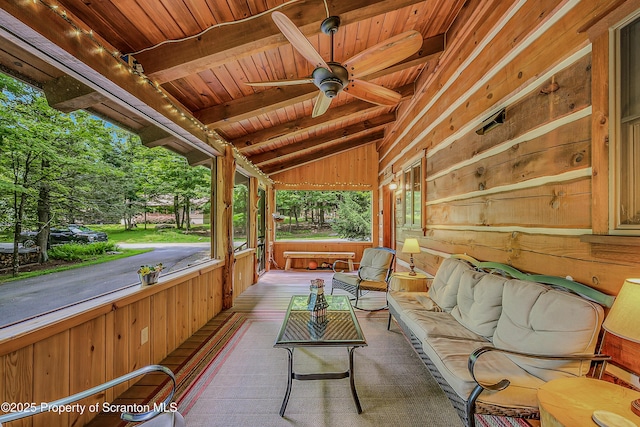 5 Capricorn Cir, Lake Ariel, PA 18436 - view of patio / terrace with an outdoor hangout area and ceiling fan