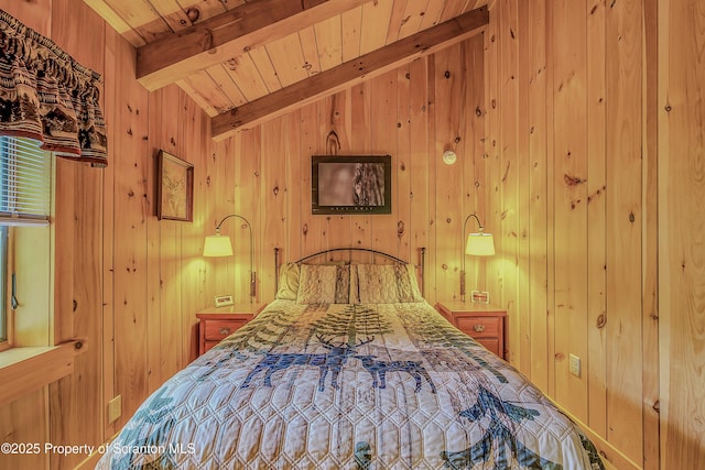 5 Capricorn Cir, Lake Ariel, PA 18436 - bedroom with wooden ceiling and wood walls
