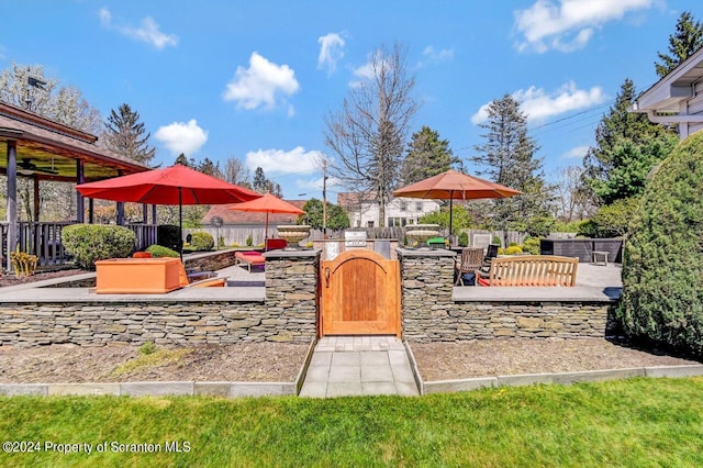 view of play area featuring a patio area