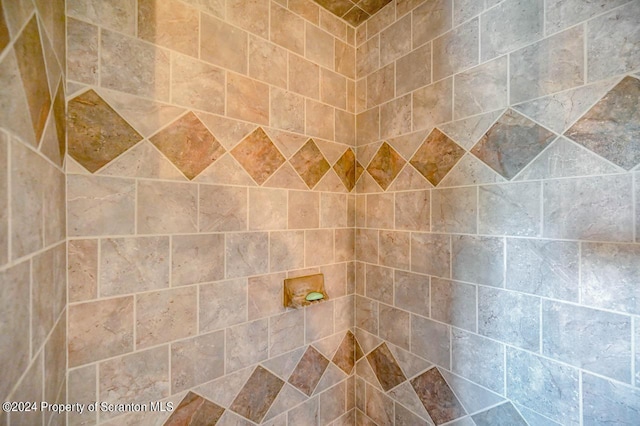 interior space with tiled shower