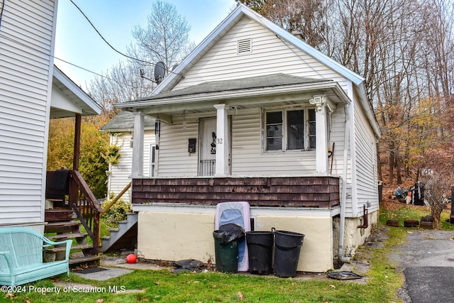 bungalow with covered porch