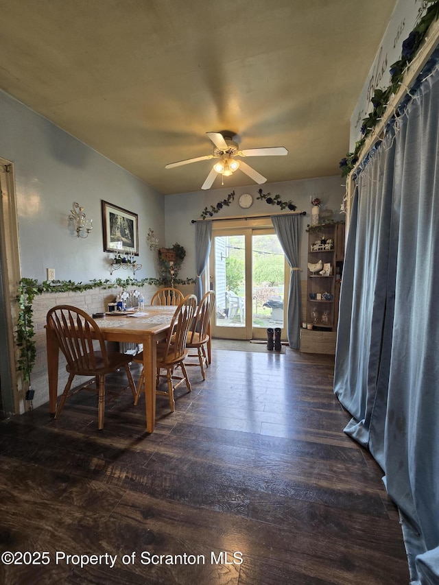 4 Little Ireland Rd, Starrucca, PA 18462 - dining room featuring hardwood / wood-style flooring and a ceiling fan