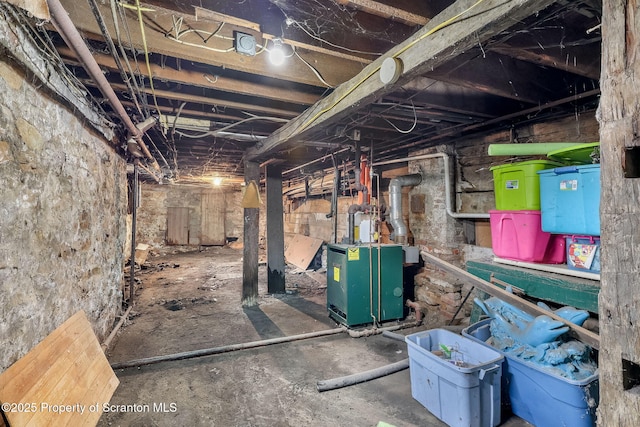 215 St Fr Cabrini Ave Unit Fr, Cabrini, Scranton, PA 18504 - unfinished basement with a heating unit