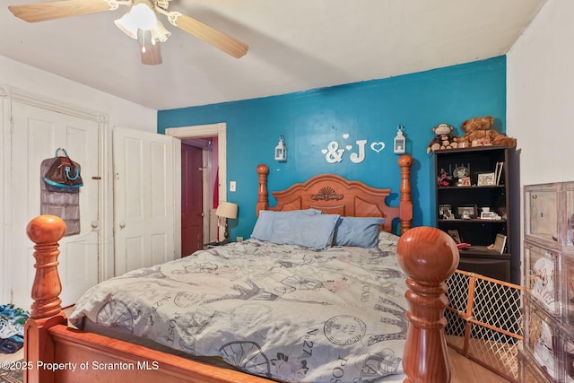 215 St Fr Cabrini Ave Unit Fr, Cabrini, Scranton, PA 18504 - bedroom with ceiling fan