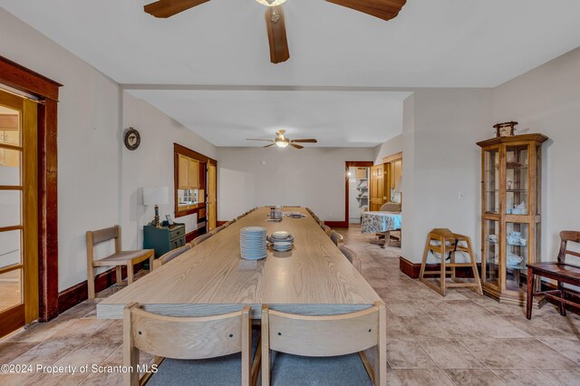 view of dining room