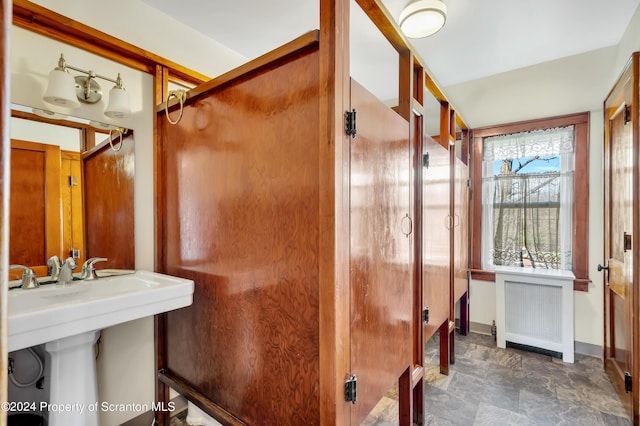 bathroom with radiator