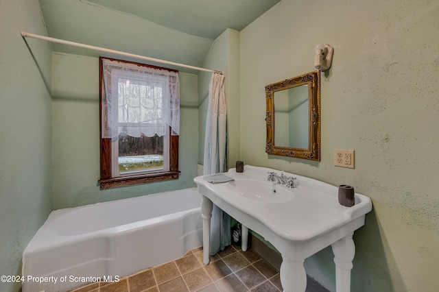 bathroom with a bath