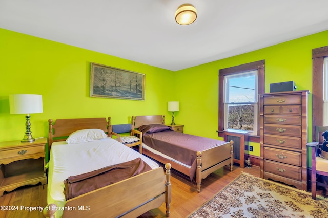 bedroom featuring light hardwood / wood-style floors