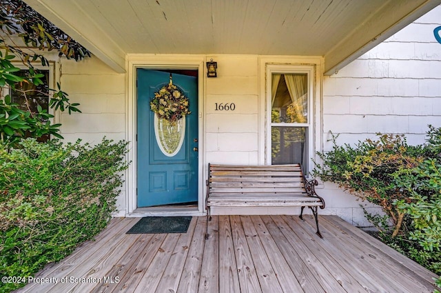 view of doorway to property